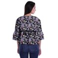 thumbnail image 2 of Moomaya Printed Cotton Summer Wear Top Flared Hem Boho Tops Casual Loose Blouses, 2 of 5