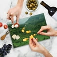 thumbnail image 5 of Balinese Cutting Board, Terraced Rice Paddies in Hillside Tropical Valley Farming Life Agriculture Theme, Decorative Tempered Glass Cutting and Serving Board, Small Size, Green, by Ambesonne, 5 of 5