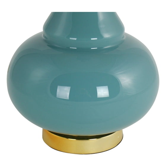 Adaliz Glass Table Lamp Teal