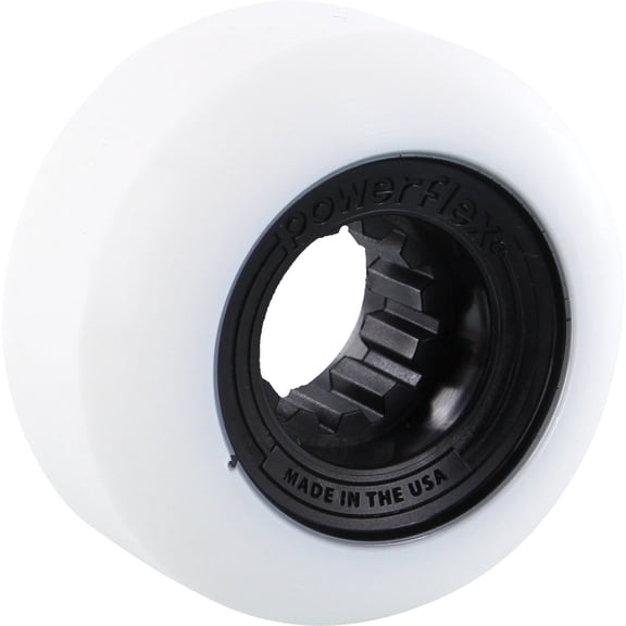 Powerflex Gumball Skateboard Wheels 83b 52mm White/Black