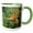 Green/White, variant on 3drose, Canada, Vancouver. Golden Chanterelle Surrounded by Moss, 11oz Two-tone Green Mug