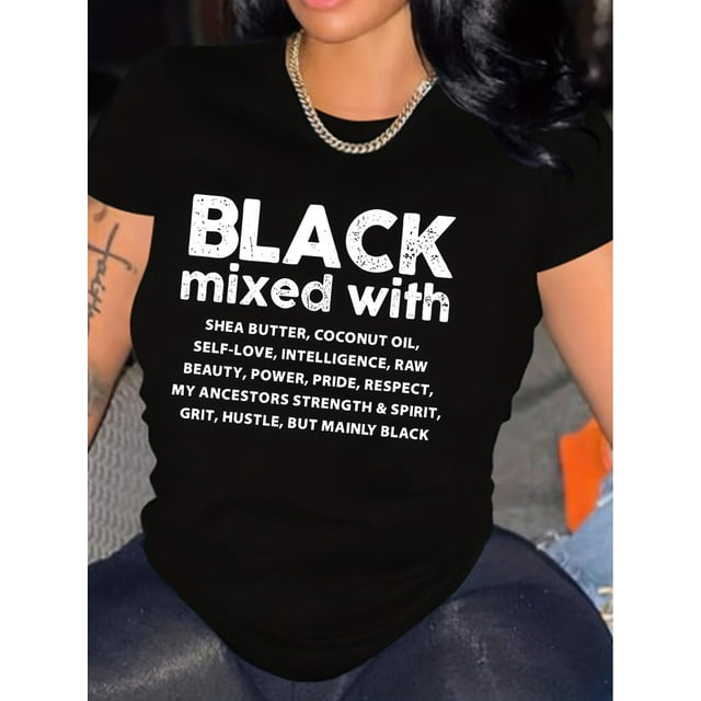 Vibrant Letter Print Crew Neck T-Shirt - Soft, Breathable, Short Sleeve Design for Spring & Summer - Womens Casual Fashion Clothing for Everyday Wear