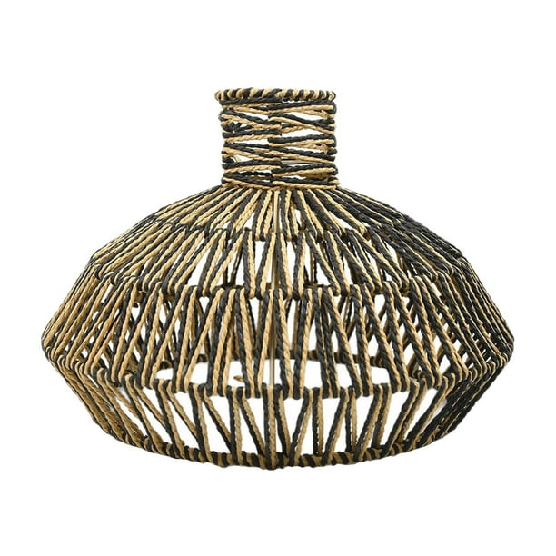 lámpara colgante tejida, decoración rústica, cubierta lámpara techo para candelabros, cafeterías, pasillos, cocinas, islas, salones