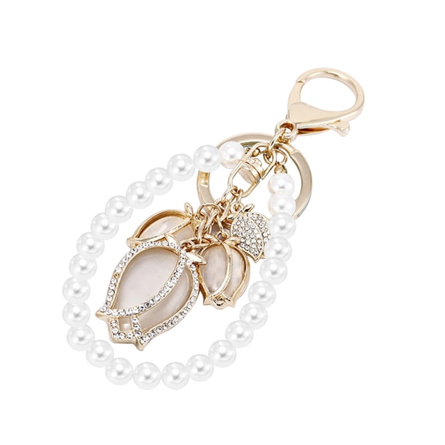 OUNONA Handbag Charms Golden Key Chain Pendant for Keys 1Set