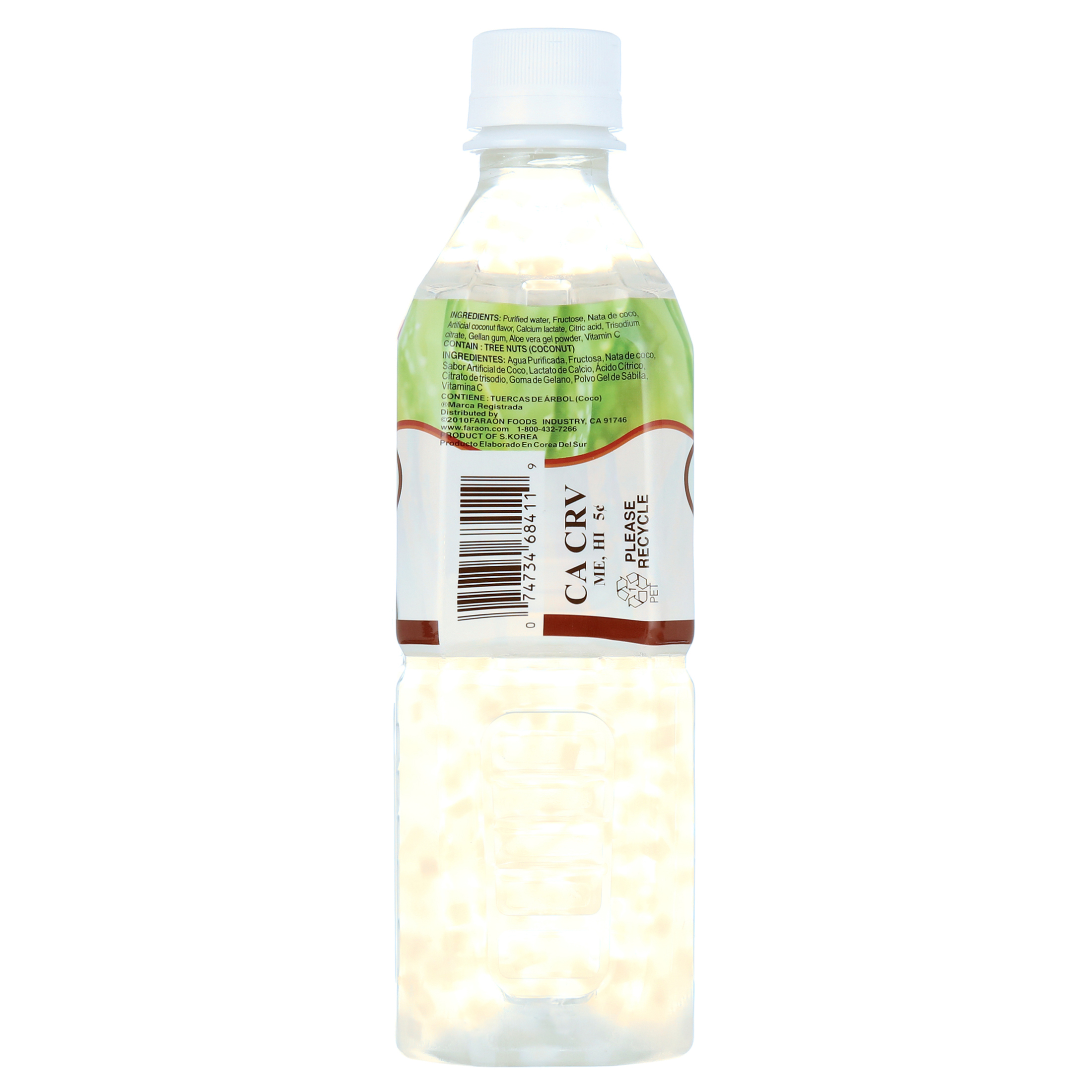 Faraon Coconut Aloe Vera Drink, 16.9 Fl Oz