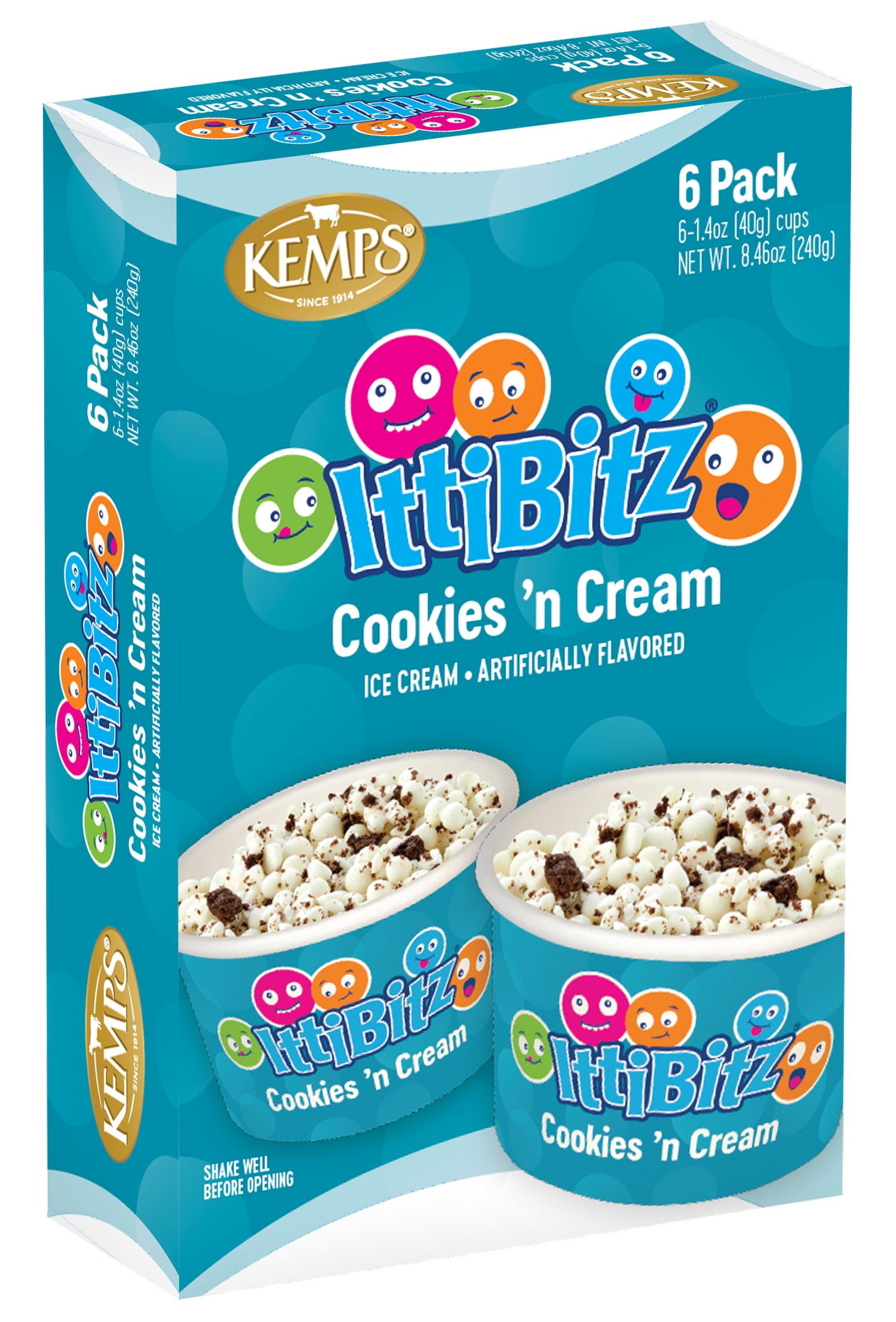 Kemps IttiBitz Cookies N Cream 1.4 oz / 6 Pak