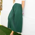 thumbnail image 4 of Womens Long Skirts Summer Casual Daily High Waisted Pleated Long Skirts Dresses for Women Trendy Green M, 4 of 8