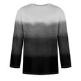 thumbnail image 3 of QATAINLAV Big and Tall Shirts for Men Loose Fit 3/4 Sleeve Pullover Tops Fashion Gradient Print Tshirts Casual Round Neck Blouse Limited Time Deal Gray 5XL, 3 of 5