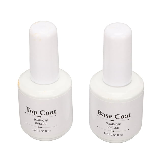 Gel Polish Set, Long Lasting Healthy Wear Nail Base Top Coat Set For Nail Salon