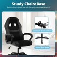 thumbnail image 4 of PC Gaming Chair Ergonomic Office Chair 250LBS Desk Chair with Lumbar Support Arms Headrest High Back PU Leather Racing Chair Rolling Swivel Executive Computer Chair for Adults, Black, 4 of 7