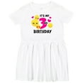 thumbnail image 3 of Inktastic Its My 3rd Birthday with Smiling Emoticons Girls Toddler Dress, 3 of 5