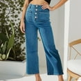 thumbnail image 1 of WILLBEST Jeans Mujer Pantalones Vaqueros de Pierna Ancha y Cintura Alta para Mujer, Elásticos, Rectos, Cómodos, Holgados, Con Botones y Cierre Informal Chica, 1 of 4