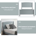 thumbnail image 6 of LEGAHOME Twin Size Bed Frame, Wood Platform Bed with Headboard, Strong Wooden Slat Support, Twin Bed Frame for Boys Girls, No Box Spring Needed, Gray, 6 of 11