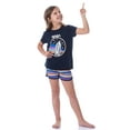 thumbnail image 3 of NASA Girls' Retro Stripes Rocket Sleep Pajama Set Shorts Crewneck, 3 of 8