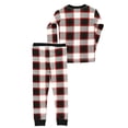 thumbnail image 2 of LazyOne Warm Long-Sleeve PJ Sets for Girls and Boys, Black Plaid, Funny Animal Kids' Pajama Sets, 2 of 5