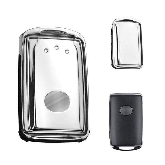 Xotic Tech Silver Soft TPU Key Fob Shell Full Cover Case Compatible with Mazda 3 CX-5, CX-30, CX-12 Smart Keyless Entry