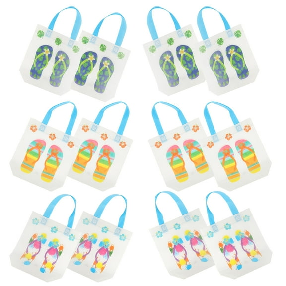 Hytrove Non-Woven present Bags 12Set Multi Handle Colors for Party Favor Bags and Small Party Favors