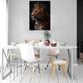 thumbnail image 2 of Mudket Leopard with Gold Royal Crown Black Background Canvas Wall Art, Luxury King Wildlife Trendy Wall Art Print for Living Room Office Home Decor, Framed Ready to Hang - 12"L x 8"W, 2 of 9