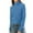 Blue, variant on Women's Turtleneck Shirts Long Sleeve Mock Neck Pullover Tops Slim Fit Stretch Tee Blouse Lightweight Sweater