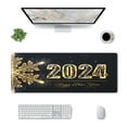 thumbnail image 3 of Disketp Gaming Mouse Pad Happy New Year 2024 Pattern Large Mouse Mat Long Extended Desk Pad Non-Slip Rubber Mice Pads Stitched Edges Thin Pad (11.8x31.5 Inch), 3 of 9