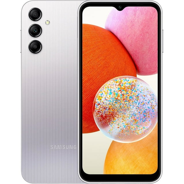 Refurbished Samsung Galaxy A14 4G - 64GB – Silver – 50MP Triple Rear & 13MP Front Camera - Fully Unlocked Smartphone - Excellent Condition