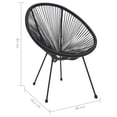 thumbnail image 7 of vidaXL Patio Moon Chairs 2 pcs Rattan Black, 7 of 7