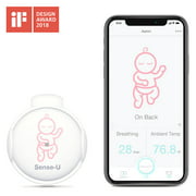 Sense-U Movement Baby Monitor: Tracks Baby's Breathing, Rollover Movement, Ambient Temperature(Pink)