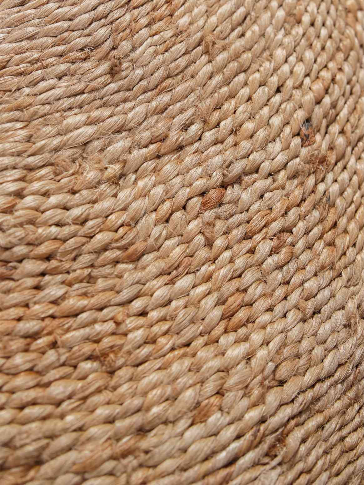 Rugsotic Carpets Hand Woven Jute 6'x6' Round Area Rug Oriental Beige J00001