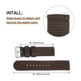 thumbnail image 4 of Dark Brown Nylon Watch Band 22mm Width Durable Nylon Strap with Silver Buckle, Canvas Watchband, 4 of 6