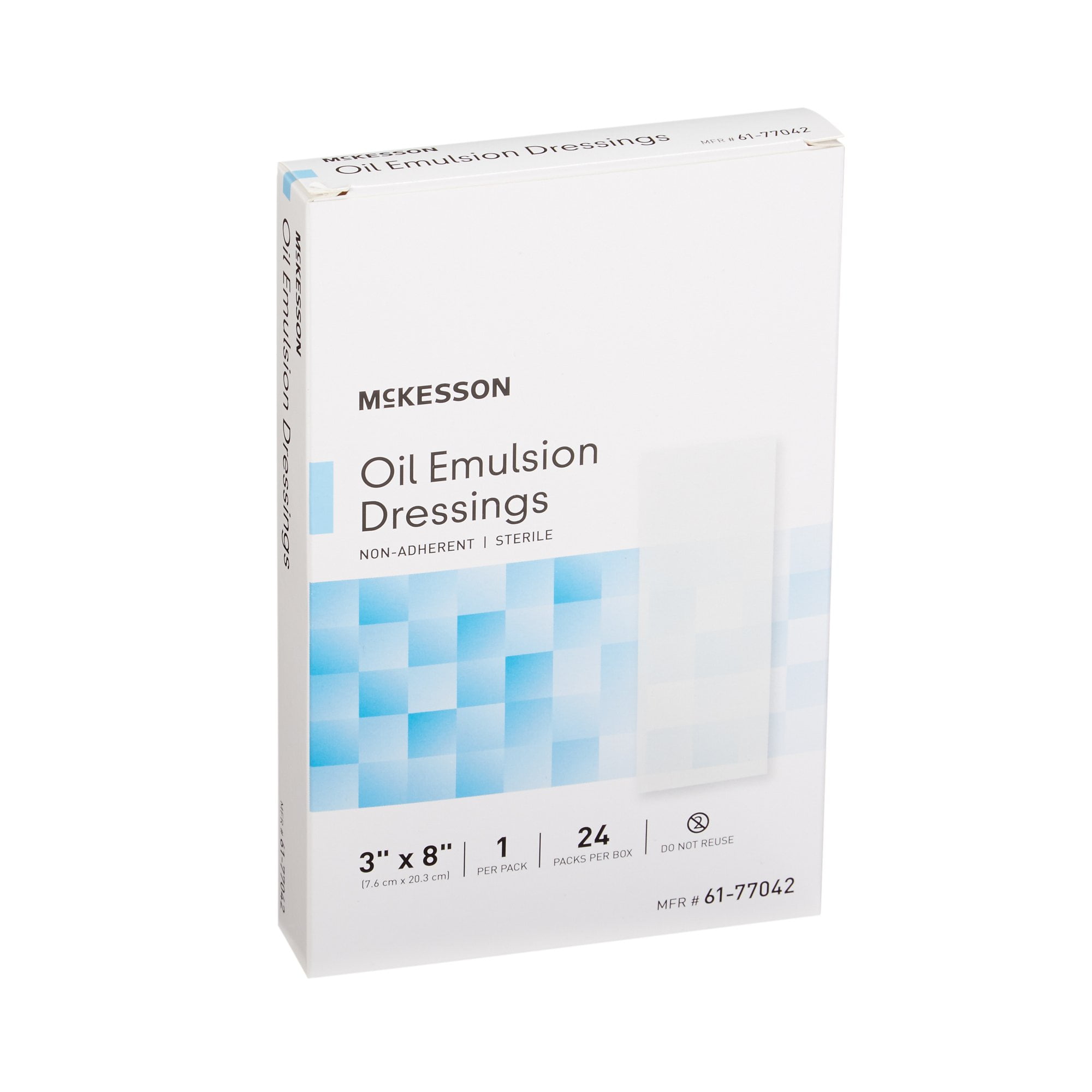 McKesson Oil Emulsion Impregnated Dressing 3 x 8" Rectangle Acetate Gauze 61-77042 24 Ct