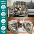 thumbnail image 5 of PetAmi Dog Blanket for Medium Large Dogs, Pet Bed Blanket Cat Puppy Kitten, Fleece Furniture Couch Cover Protector Sofa Car, Soft Sherpa Dog Throw Plush Reversible Washable, 40x60 Plaid Taupe, 5 of 9