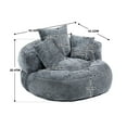 thumbnail image 2 of Oversize Bean Bag Chair Lazy Sofa with 3 Pillows, Durable Comfort Lounger High Back Couch for Adults and Kids, Indoor & Outdoor, 2 of 7