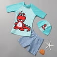 thumbnail image 6 of LRen Swimsuit for Boys Rash Guard Swim Set with Swim Trunks Bathing Suit Short Sleeve Swim Shirt Quick Dry Swimsuit Kids Swimwear, 6 of 6