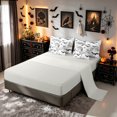 thumbnail image 4 of Erosebridal Halloween Bat Full Size Bedding Sets, Tree Branch Silhouette Full Size Bed in a Bag, White Gray, Gray Reversible, 7pcs, 4 of 6
