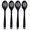 Black, variant on 4 Pieces Silicone Slotted Spoons Silicone Nonstick Mixing Spoon Heat Resistant for Baking, Serving and StirringGreen