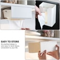 thumbnail image 4 of 1 caja de pañuelos de plástico para baño, sin perforaciones, para montar en la pared., 4 of 7