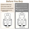 thumbnail image 2 of PAPROOS Swivel Rocker Recliner, Velvet 360°Swivel Rocking Chair with Massage and Heat, Glider Rocking Recliner for Nursery, Small Rocker Chair Manual Recliner for Home Theater Living Room, White, 2 of 9