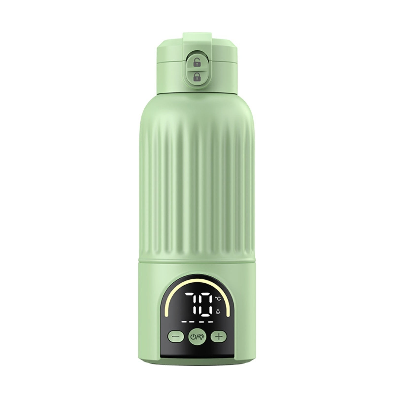 Portable Baby Bottle Warmer with 12000mAh Battery, USB-C Fast Charging, Precise 35–70°C Temperature Control, 13oz Travel Milk Warmer for Breast Milk, Formula & Water – Model A