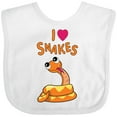 thumbnail image 3 of Inktastic I Love Snakes Boys or Girls Baby Bib, 3 of 4