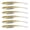O live Green 75mm, variant on 6Pcs Soft Silicone Fishing Lures Floating Baits Fork Tail Swimbaits Lures Artificial Swimbaits for Saltwater Fishing