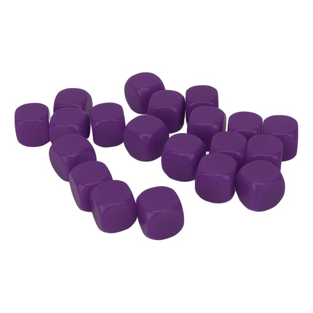 Cubes à Coins Ronds, Durables 16mm pour Jeux de Société Noir, Blanc, Beige, Jaune, Rouge, Bleu, Violet, Orange, Vert, Rose Rouge
