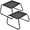 2 Pieces-black, variant on Outdoor Ottomans,Patio Foot Rest Portable Side Table Solid Steel Frame Small Seat All Weather Footrest for Indoor Outdoor Use 2 Pieces Black