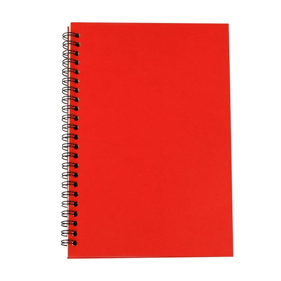 B5 Coil Notebook, Students Ruled Notebook A5 1Pack Lined Travel Writing Notebooks Journal Memo Notepad Sketchbook Students College Business Diary Ruled Journal Red Cover