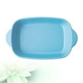 thumbnail image 4 of 1pc Ceramic Baking Tray Microwave Oven Cutlery High Temperature Resistance Baking Pans (Blue), 4 of 8