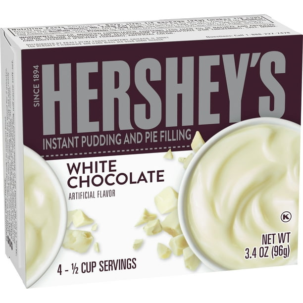 Hershey's White Chocolate Instant Pudding and Pie Filling, 3.4 oz Box