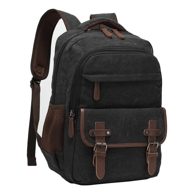 Mochila para portátil LUNLOPIK Canvas Vintage 15.6 pulgadas con puerto USB