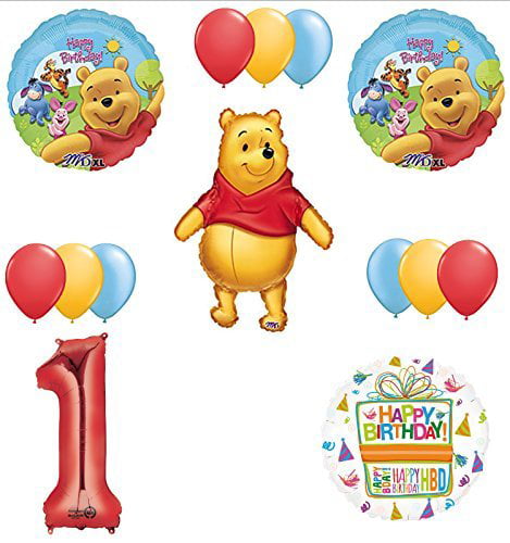 WINNIE THE POOH PARTY BANNER FIRST BIRTHDAY