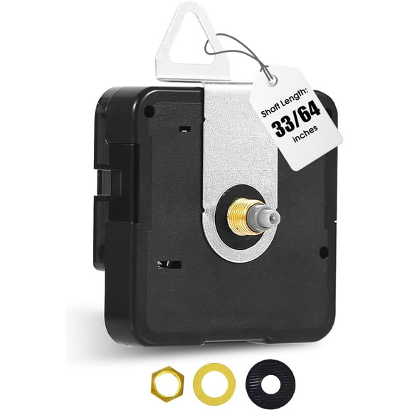 Quartz Clock Movement Replacement Clock Mechanism Battery Operated, Wall Clock Parts for Do It Yourself (33/64 inch Total Shaft Length, No Included Hands, DW-5168 Serie)
