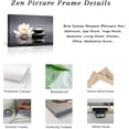 thumbnail image 6 of Zen Wall Art Lotus Flowers Stones on Water Pictures Canvas Prints Bathroom Decor Spa Artwork for Yoga Meditation Room Spiritual Gifts (Zen-2, 12.00" x 18.00"), 6 of 6