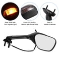thumbnail image 3 of Unique Bargains Front Motorcycle Rearview Side Mirrors with LED Turn Signals Light Black Clear 1Pair, 3 of 6